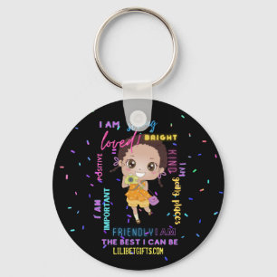 Porte-clés I AM - Positive Black Brown Girl Affirmations