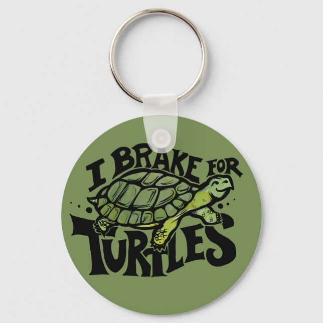 Porte-clés I Brake for Turtles  (Recto)