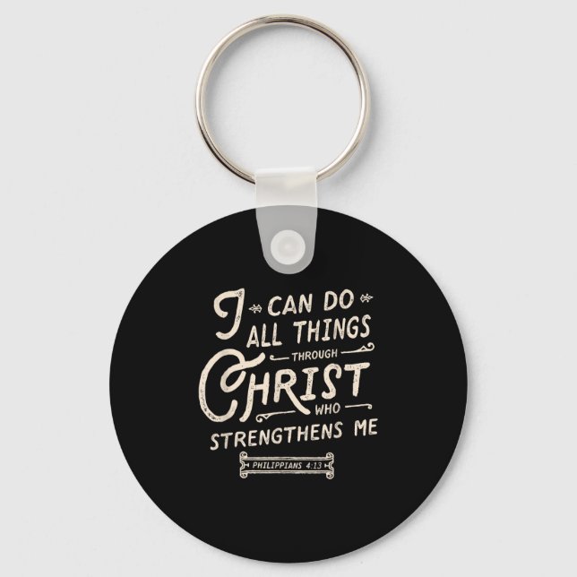 Porte-clés I Can Do All Thing Through Christ Bible Verse Quot (Recto)