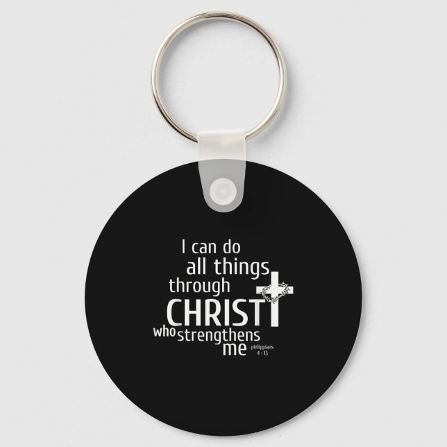 Porte-clés I Can Do All Things Through Christ - Christian Gif (Recto)