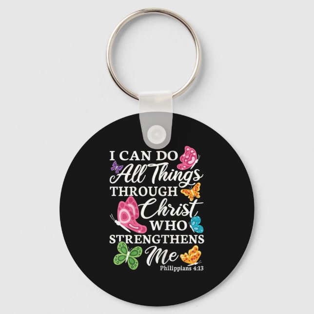 Porte-clés I Can Do All Things Through Christ Who Strengthens (Recto)