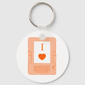 Porte-clés i coeur ebooks (orange)