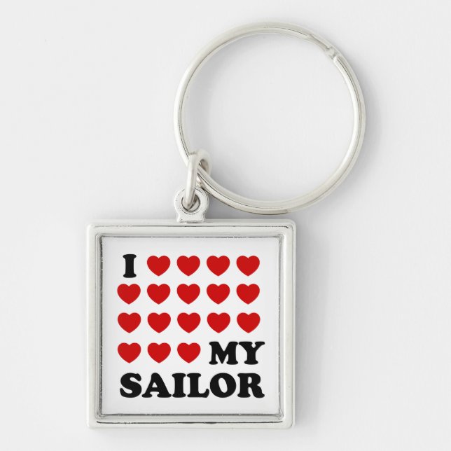 Porte-clés I (coeurs) mon marin (Devant)