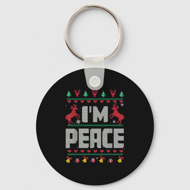Porte-clés I Come In Peace - I'm Peace Xmas Matching Couples  (Recto)