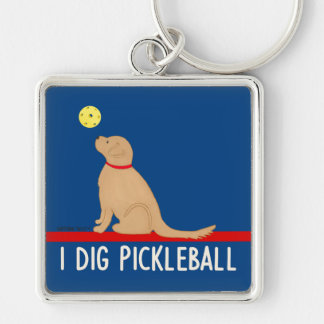 Porte-clés I Dig Pickleball Golden Retriever Keychain