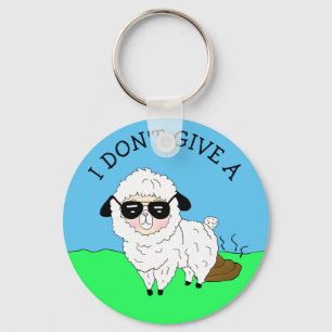 Porte-clés I don't give a ... Sheep Funny Sarcastic Humor