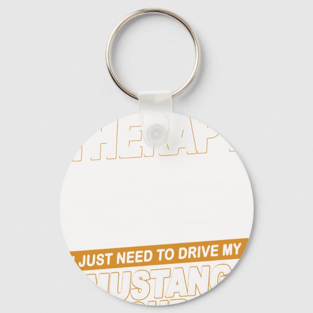 Porte-clés I DON'T NEED THERAPY Ford Mustang 1989 Notchback 2 (Recto)