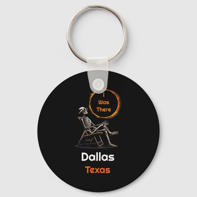 Porte-clés I Funny Éclipse Solaire Dallas Texas Là (Recto)