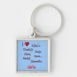 Porte-clés 'I ♥ Girls'