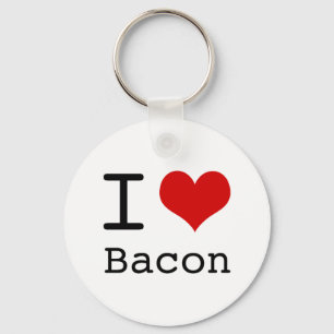 Porte-clés I heart Bacon