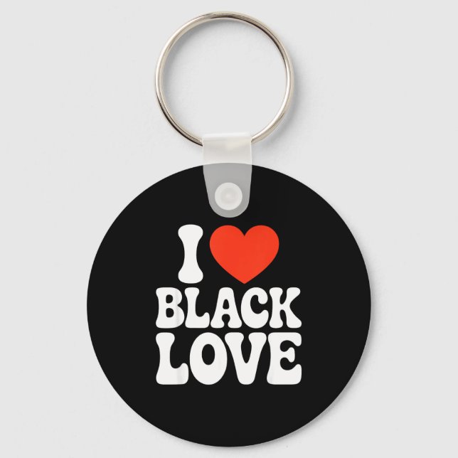 Porte-clés I Heart Black Love Couple Matching Couples African (Recto)