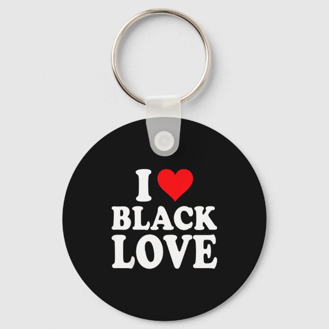 Porte-clés I Heart Black Love Cute Matching Couples African A (Recto)