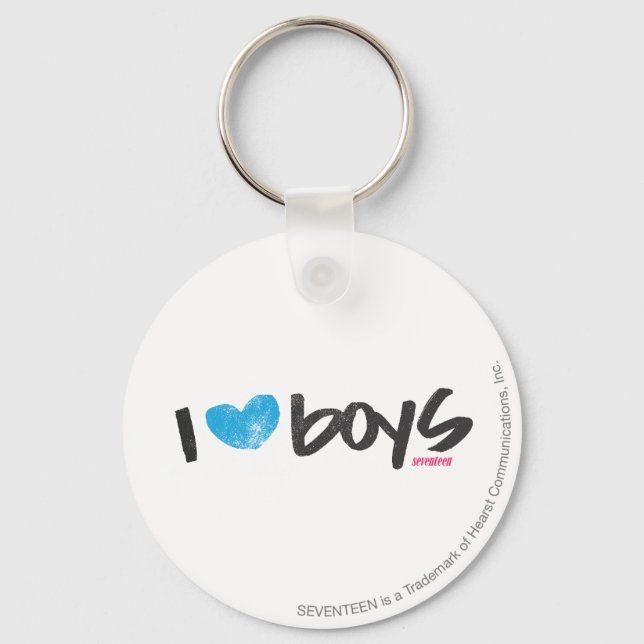 Porte-clés I Heart Boys Aqua (Recto)