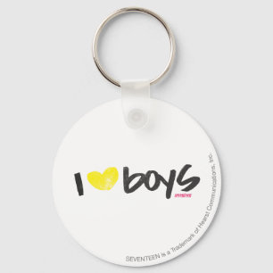 Porte-clés I Heart Boys Jaune