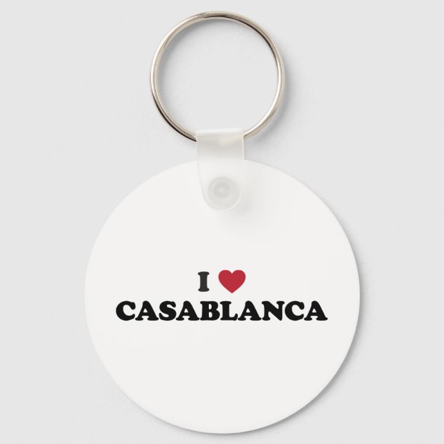 Porte-clés I Heart Casablanca Maroc (Recto)