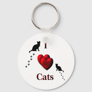 Porte-clés I Heart Cats