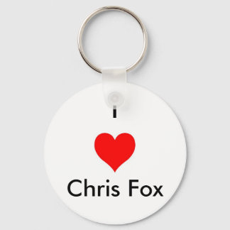 Porte-clés I Heart Chris Fox Porte - clé [Blanc ; Style 2]