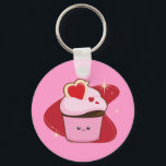 Porte-clés I Heart Cupcakes<br><div class="desc">This kawaii cupcake is perfect for Valentine's Day or any day for that matter.</div>
