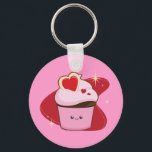 Porte-clés I Heart Cupcakes<br><div class="desc">This kawaii cupcake is perfect for Valentine's Day or any day for that matter.</div>