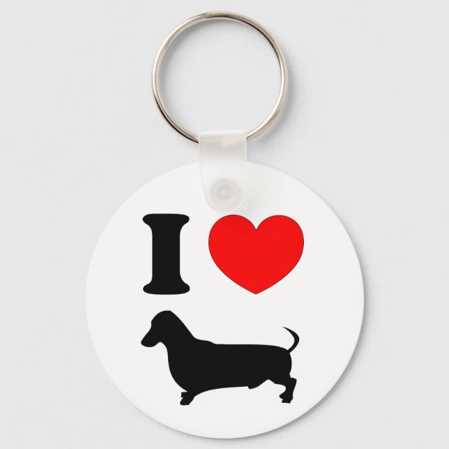 Porte-clés I Heart Dachshund (Recto)