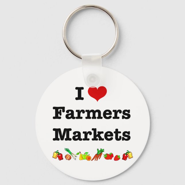 Porte-clés I Heart Farmers Marchés (Recto)