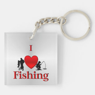 Porte-clés I Heart Fishing