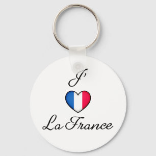Porte-clés "I heart France" Fierté française "J'adore La Fr