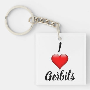 Porte-clés I Heart Gerbils Porte - clé
