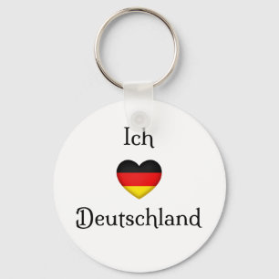 Porte-clés "I Heart Germany" Allemand Pride World Traveller