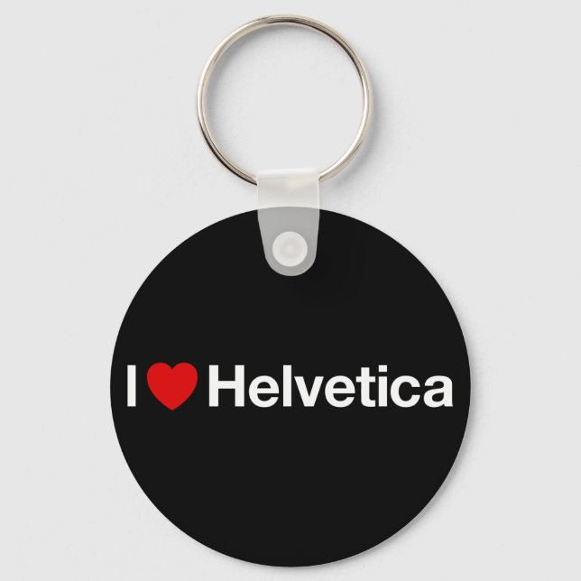 Porte-clés I heart Helvetica (Recto)