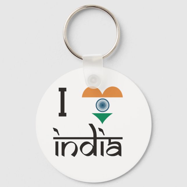 Porte-clés I "Heart" India - I Love India (Recto)