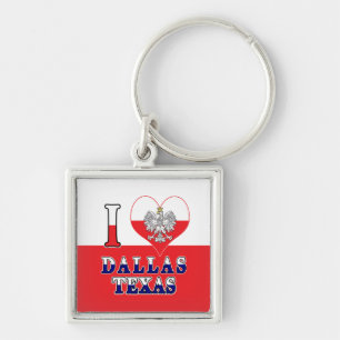 Porte-clés I Heart Love Dallas Texas
