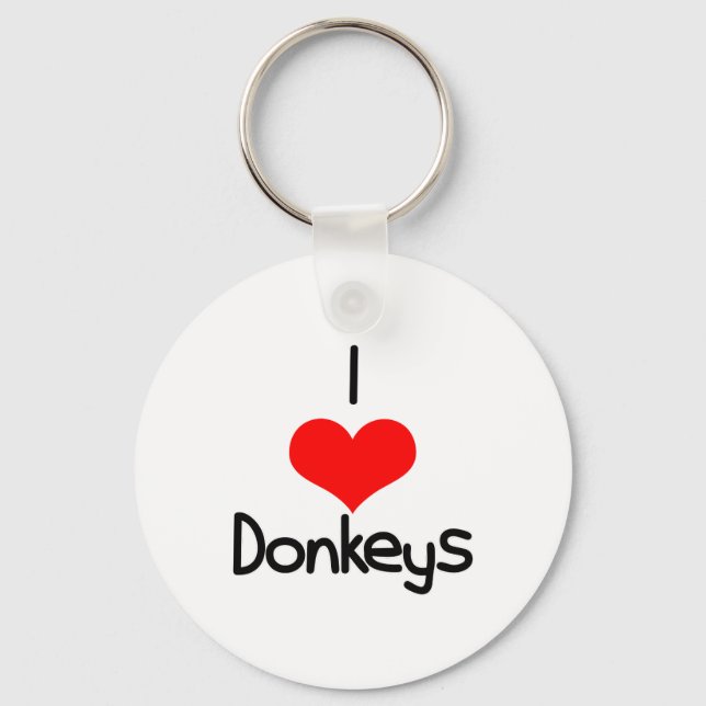 Porte-clés I Heart (Love) Donkeys  (Recto)