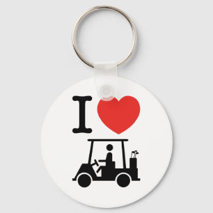Porte-clés I Heart (Love) Golf Cart