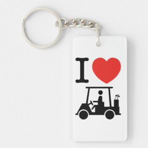 Porte-clés I Heart (Love) Golf Cart