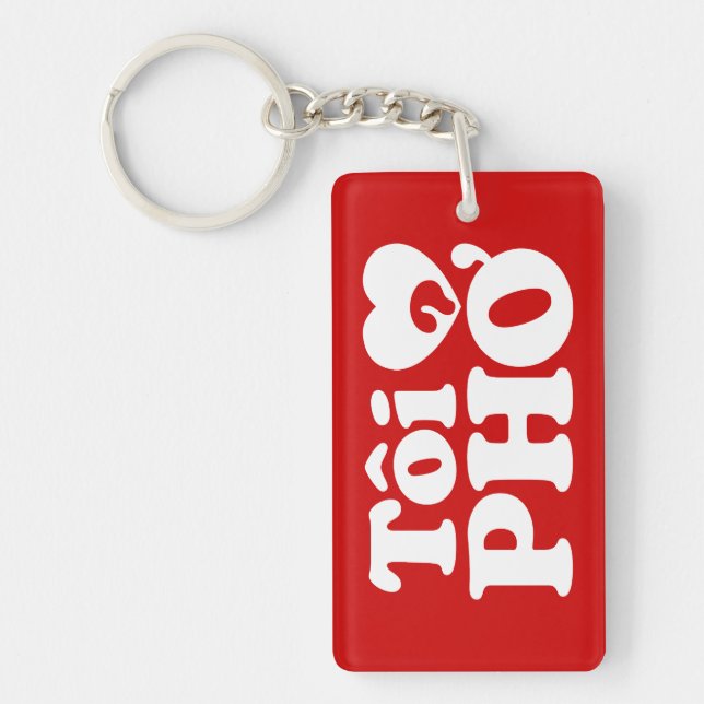 Porte-clés I Heart (Love) Pho (Tôi PHỞ) (Devant)