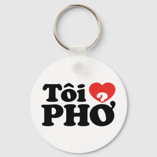 Porte-clés I Heart (Love) Pho (Tôi PHỞ)