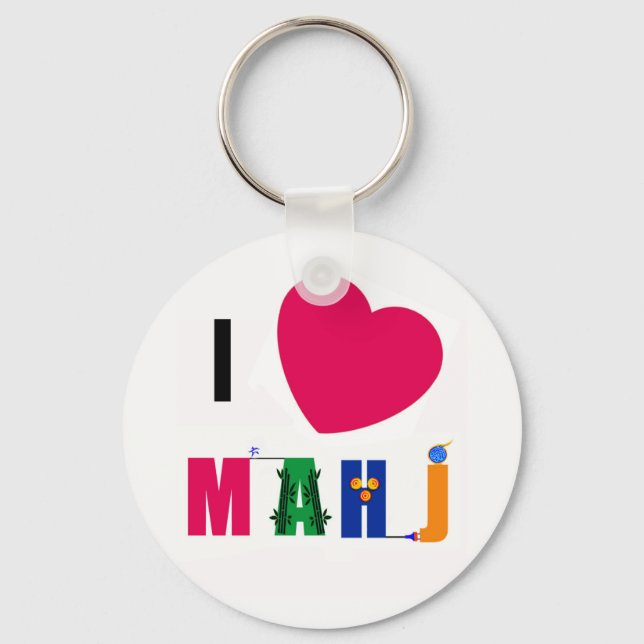 Porte-clés I Heart Mahj porte - clé (Recto)