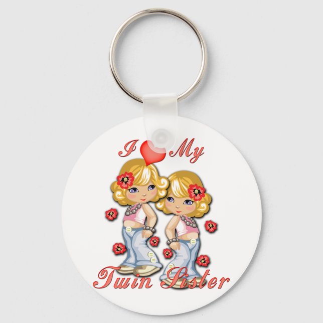 Porte-clés I (Heart) my Twin Sister (Recto)