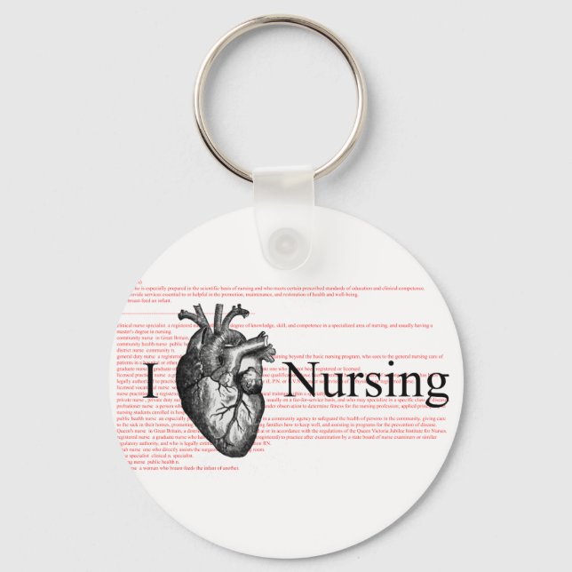 Porte-clés I Heart Nursing (Recto)