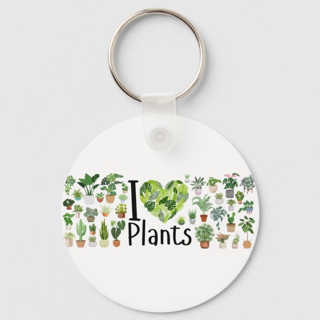 Porte-clés I Heart Plants keychain  (Recto)