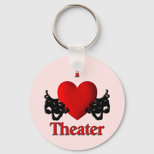 Porte-clés I Heart Theater Pink (Recto)