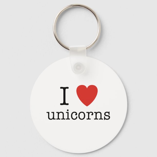 Porte-clés I Heart Unicorns (Recto)
