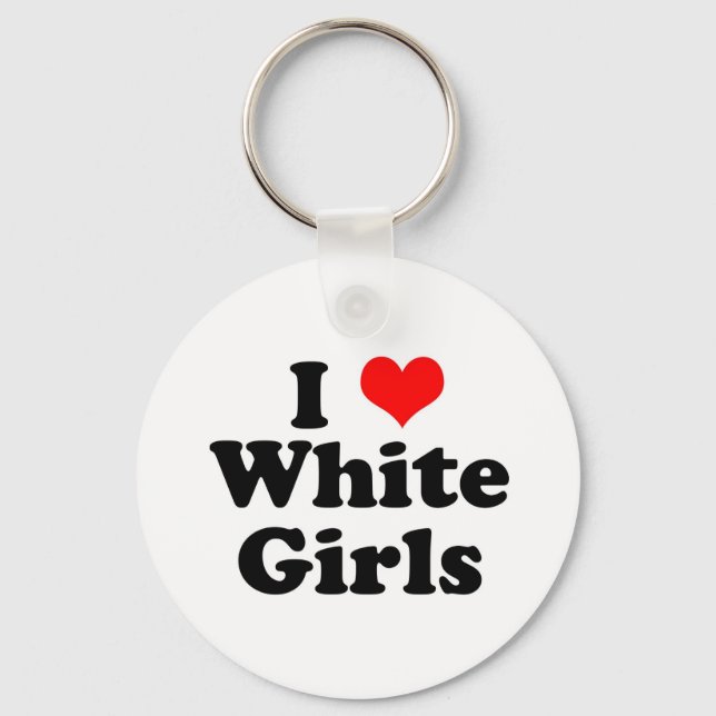 Porte-clés I Heart White Girls (Recto)
