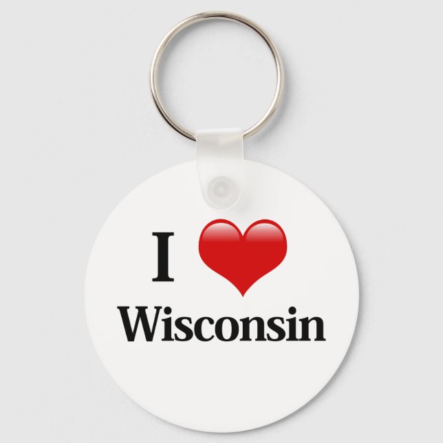 Porte-clés I Heart Wisconsin (Recto)