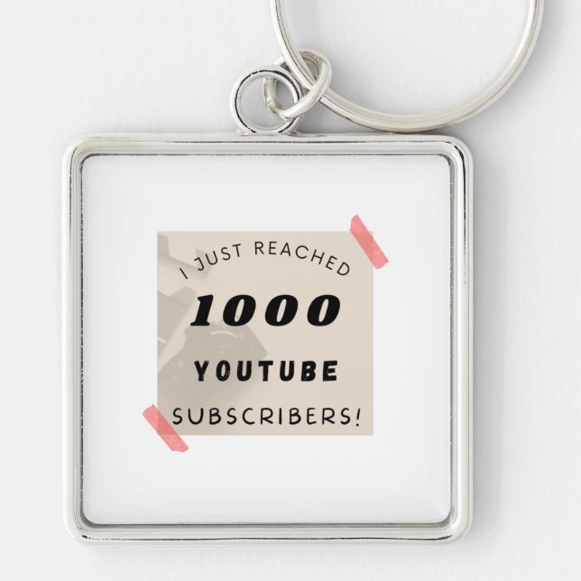 Porte-clés I just reached 1000 youtube subscribers. Pour (Devant)