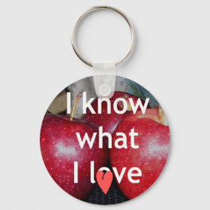 Porte-clés "I Know What I Love" - Design à thème Apple