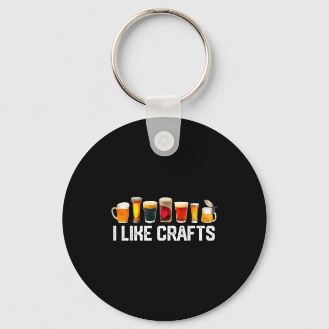 Porte-clés I Like Crafts Craft Beer Microbrew Hops Funny Gift (Recto)