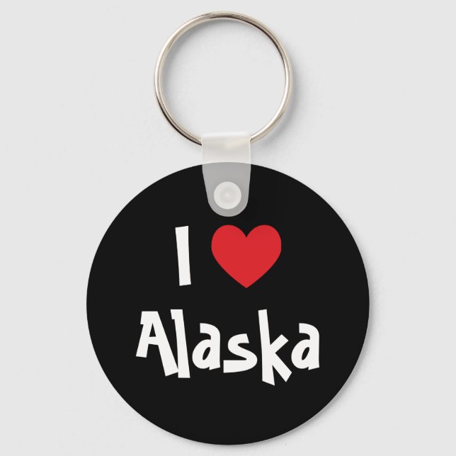 Porte-clés I Love Alaska (Recto)