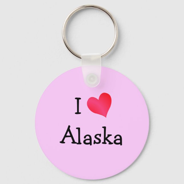 Porte-clés I Love Alaska (Recto)